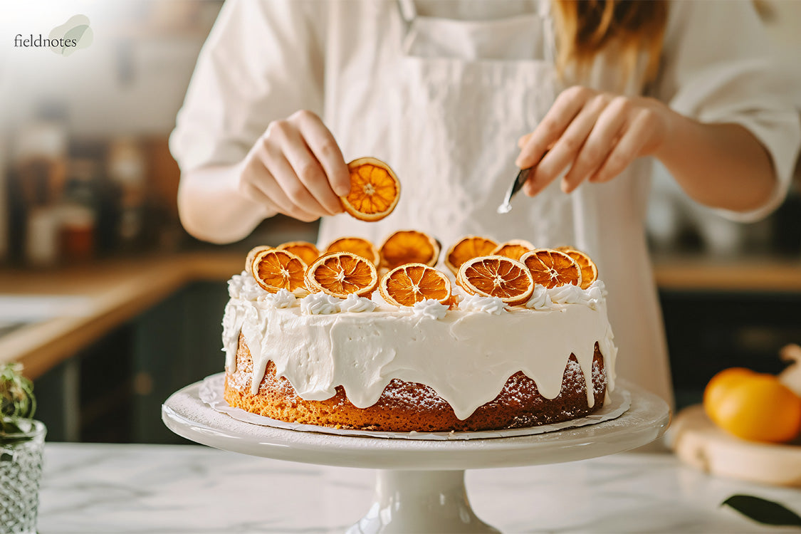 Baker decorating an Easter Cake