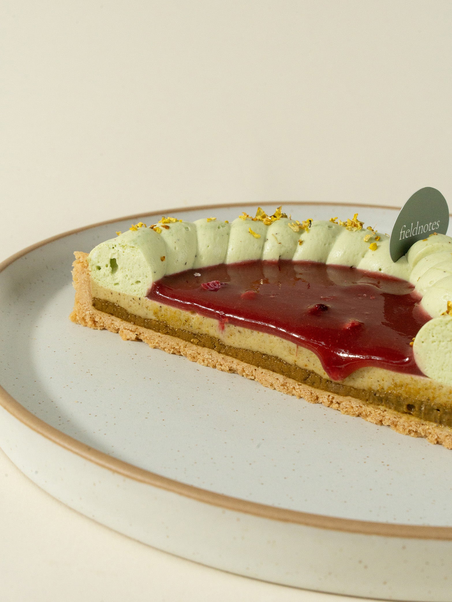 Raspberry Pistachio Tart (Whole)