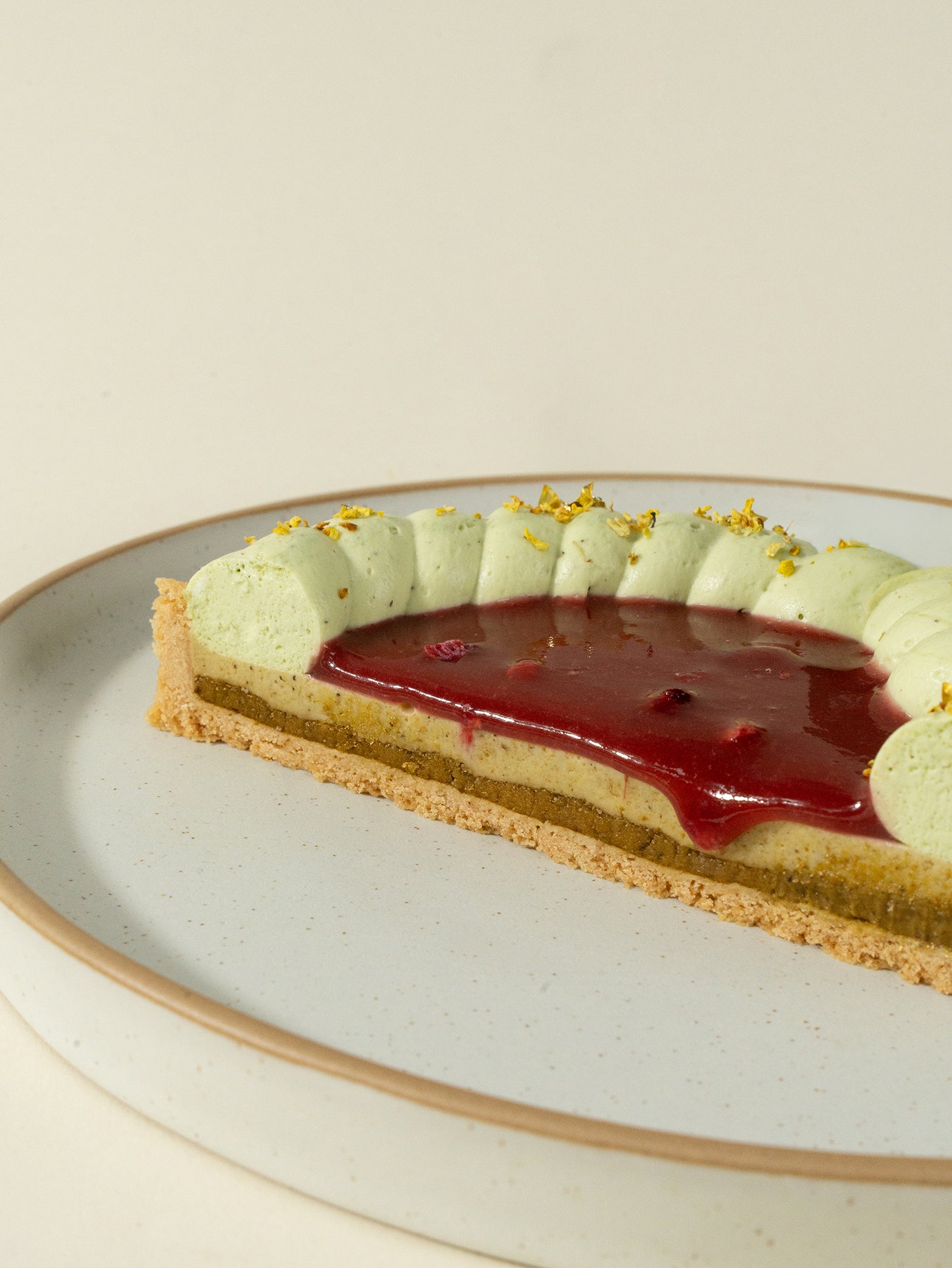 Raspberry Pistachio Tart