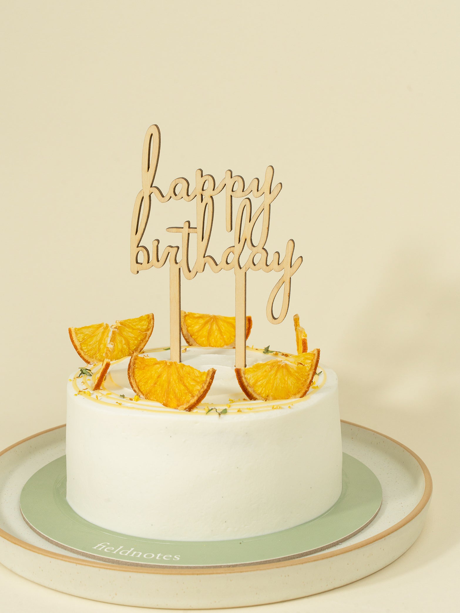 Wooden "Happy Birthday" Cake Topper