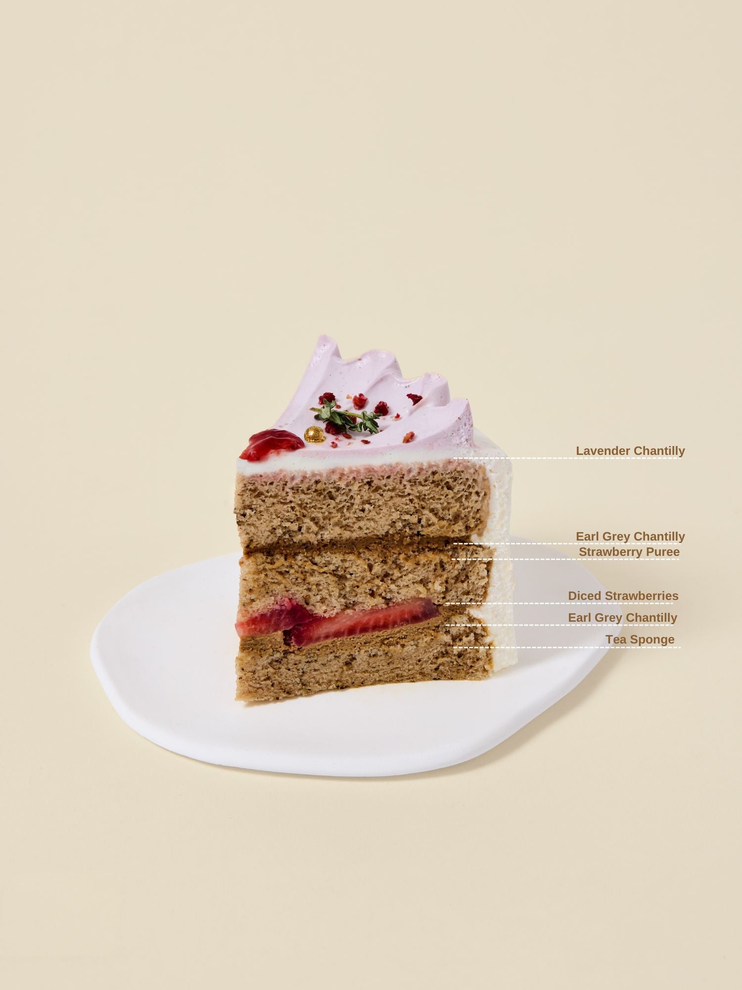 Earl Grey Wild Lavender Strawberry cake for online order to deliver in Singapore