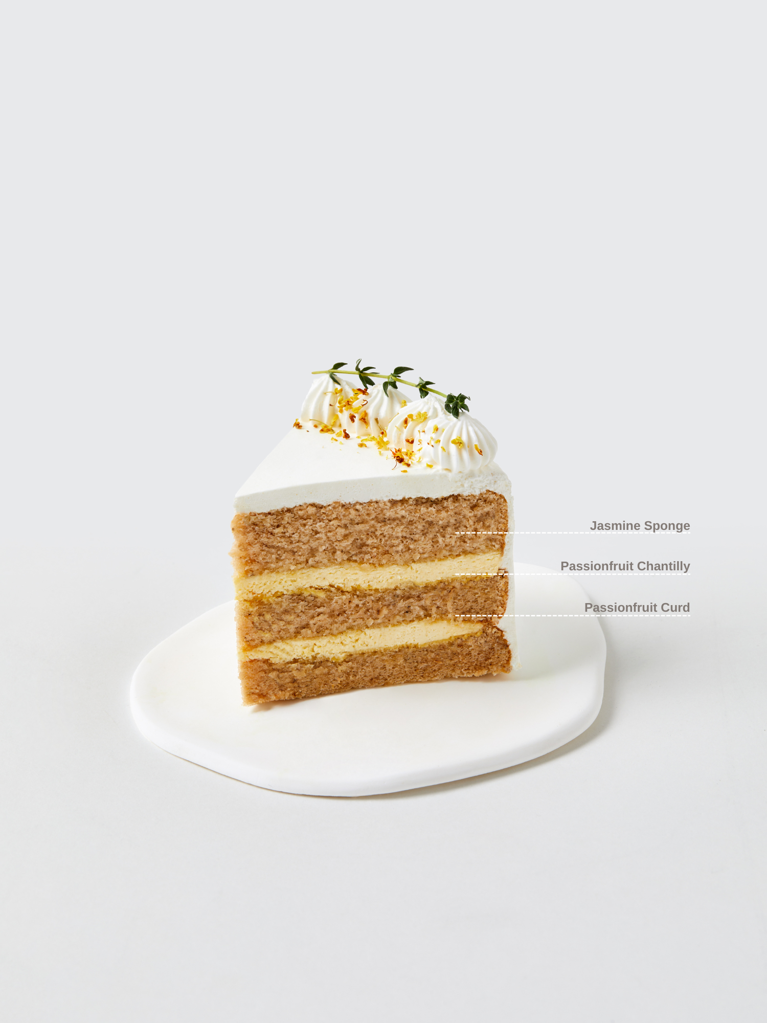 Passionfruit Jasmine Fresh Cream Cake | Fieldnotes Singapore