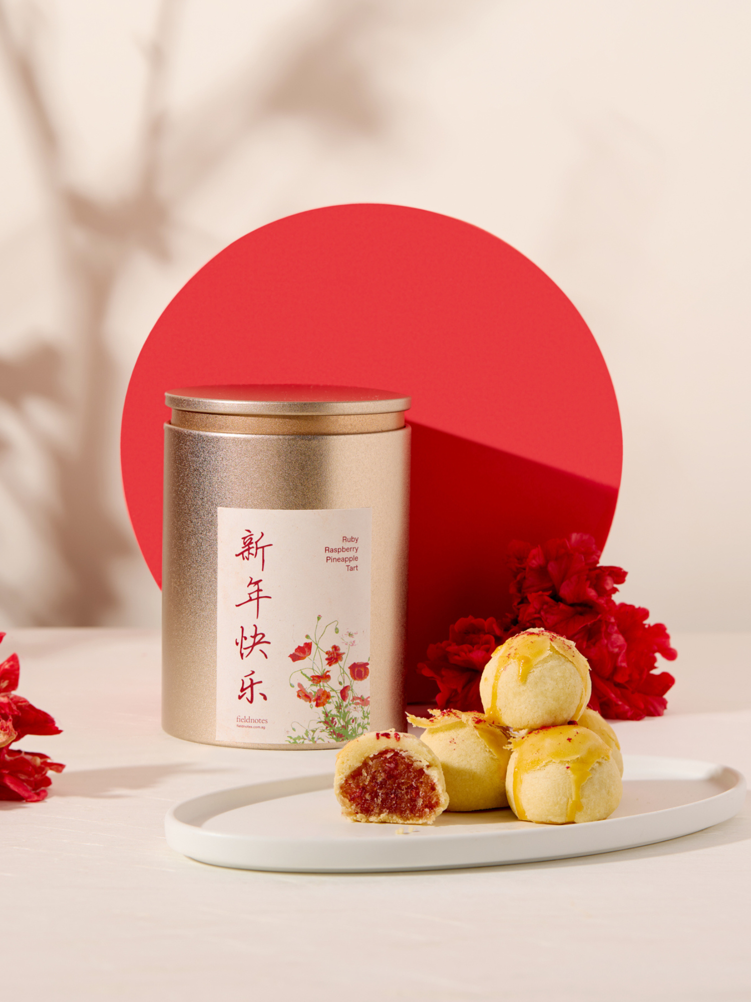 Limited CNY Edition: Ruby Raspberry Pineapple Tart l Fieldnotes Singapore