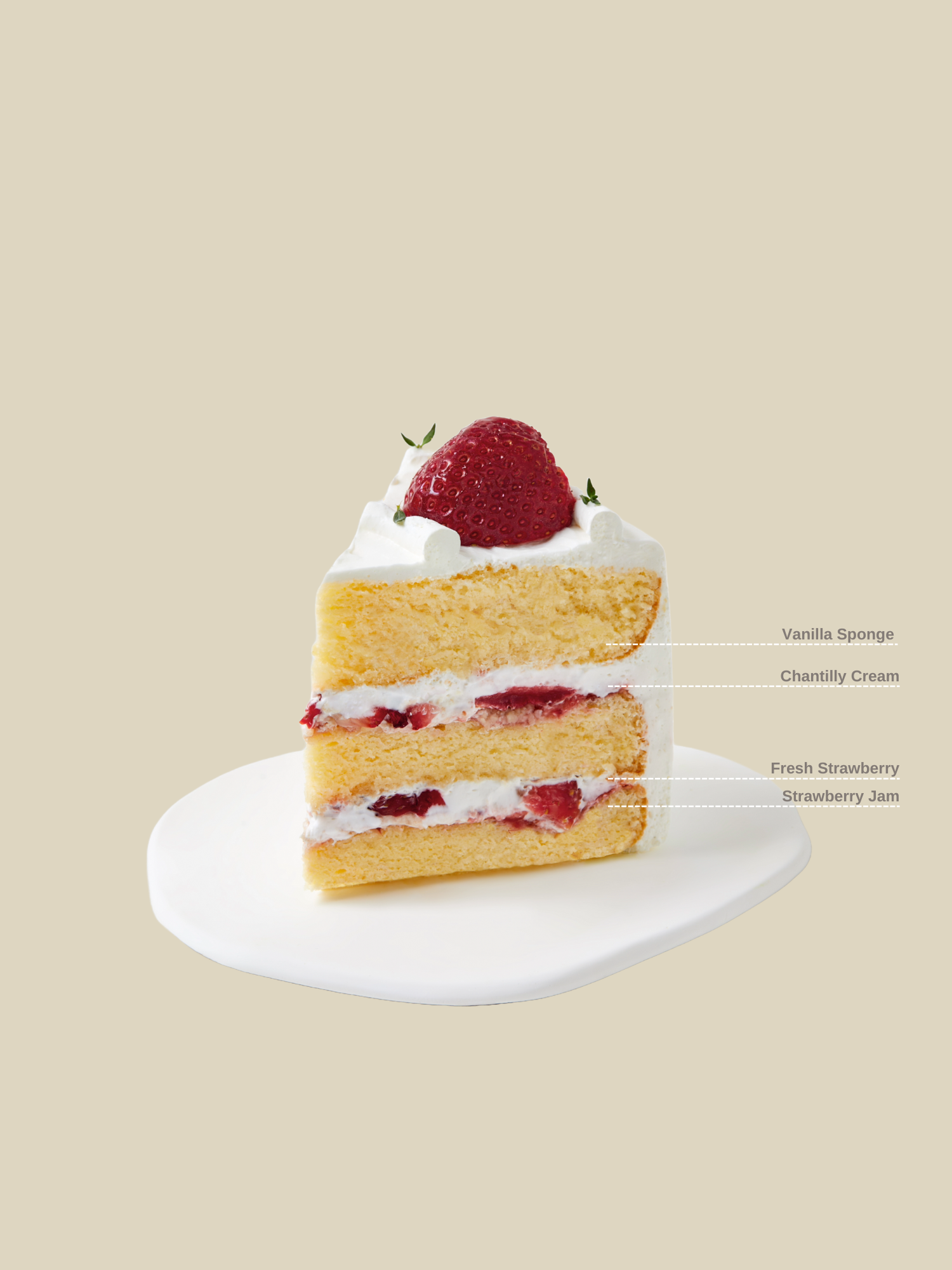 Delicious soft Strawberry shortcake with fresh strawberries, available for online delivery in Singapore