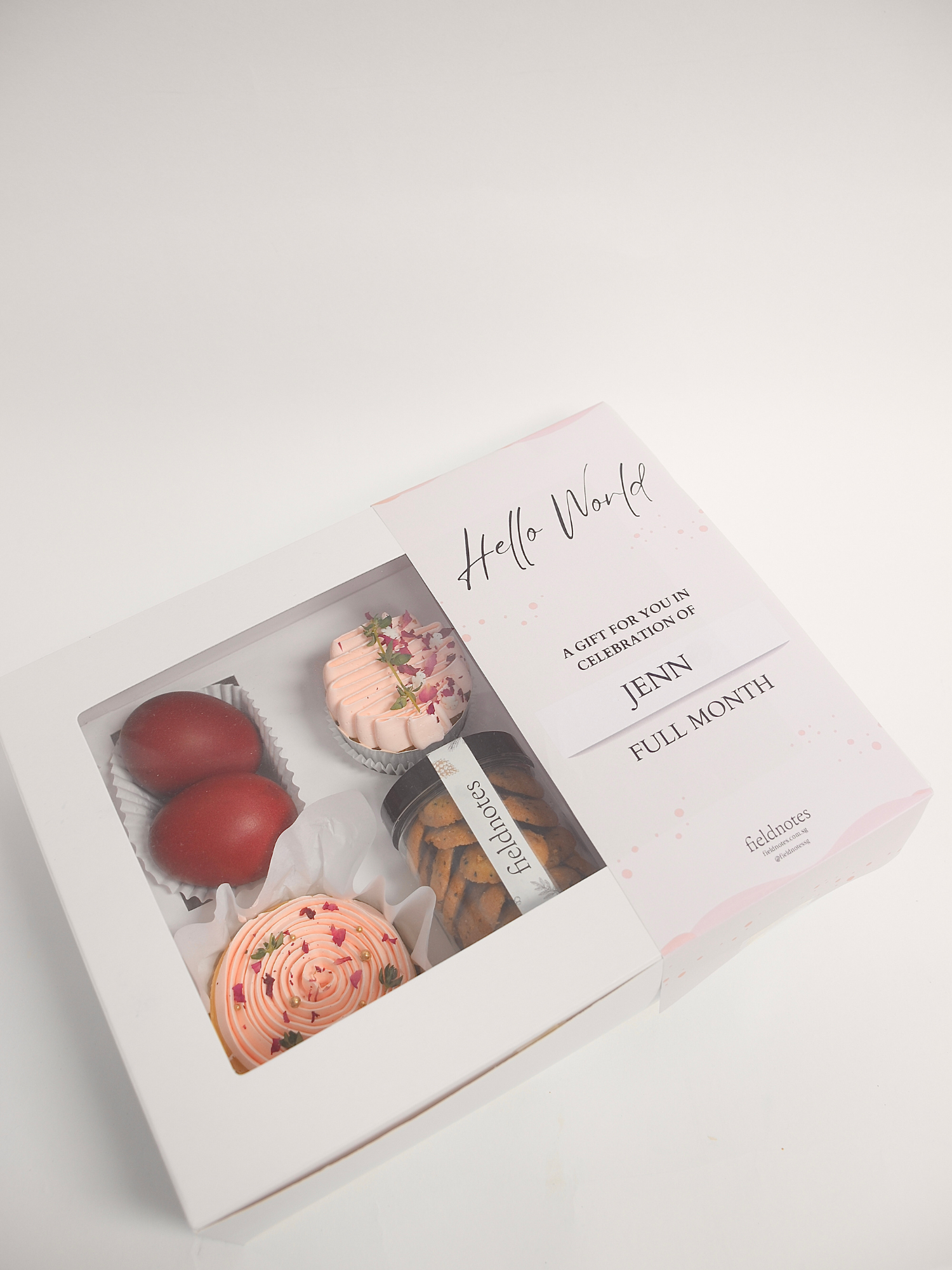 Stardust Full Month Gift Box-Pink (min. 6 boxes) l Fieldnotes Singapore