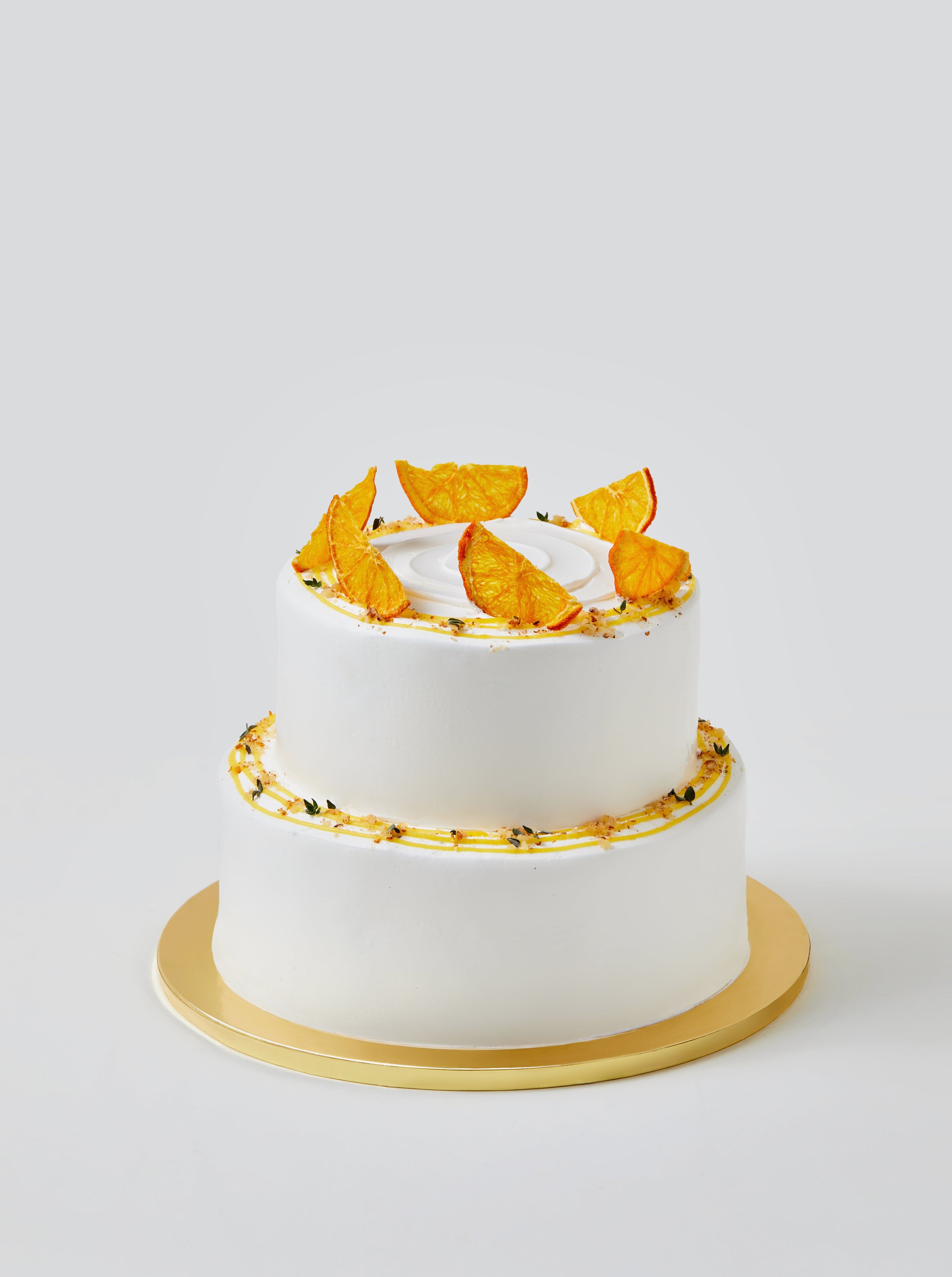 Honey Yuzu Two Tier Cake for your celebrations, available for islandwide delivery in Singapore