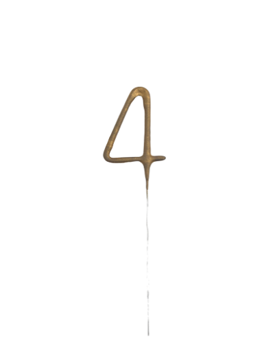 Gold Sparkler Number Candles 0 to 9