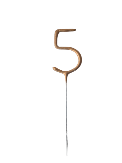 Gold Sparkler Number Candles 0 to 9