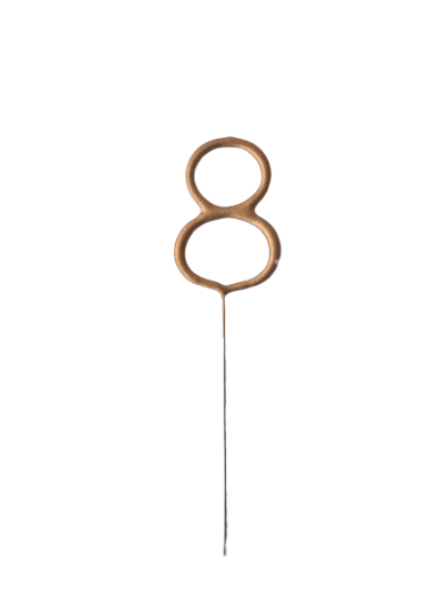 Gold Sparkler Number Candles 0 to 9