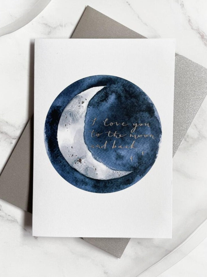 Love You To The Moon Card