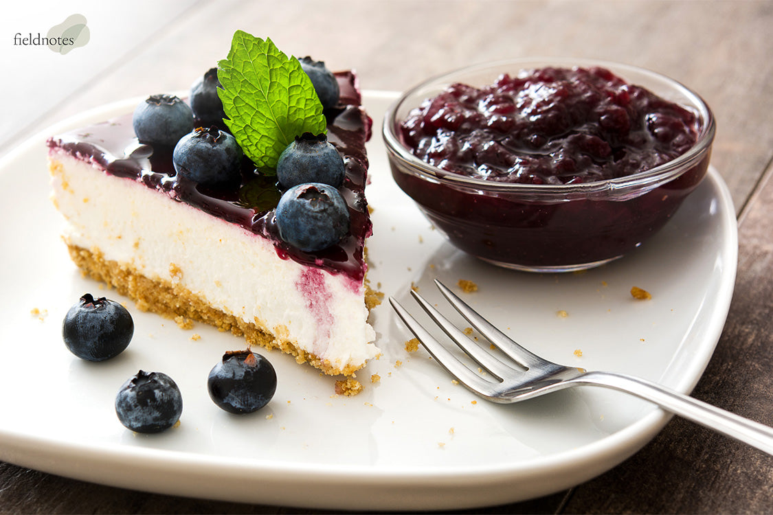 Slice of Blueberry Cheesecake