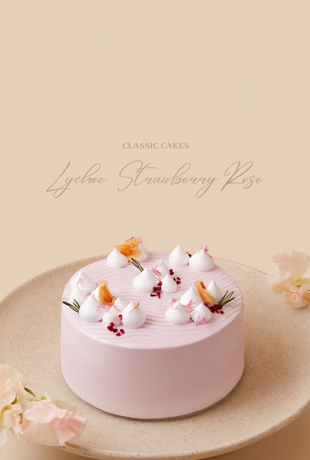 Lychee Strawberry Rose - Classic Cakes Poster