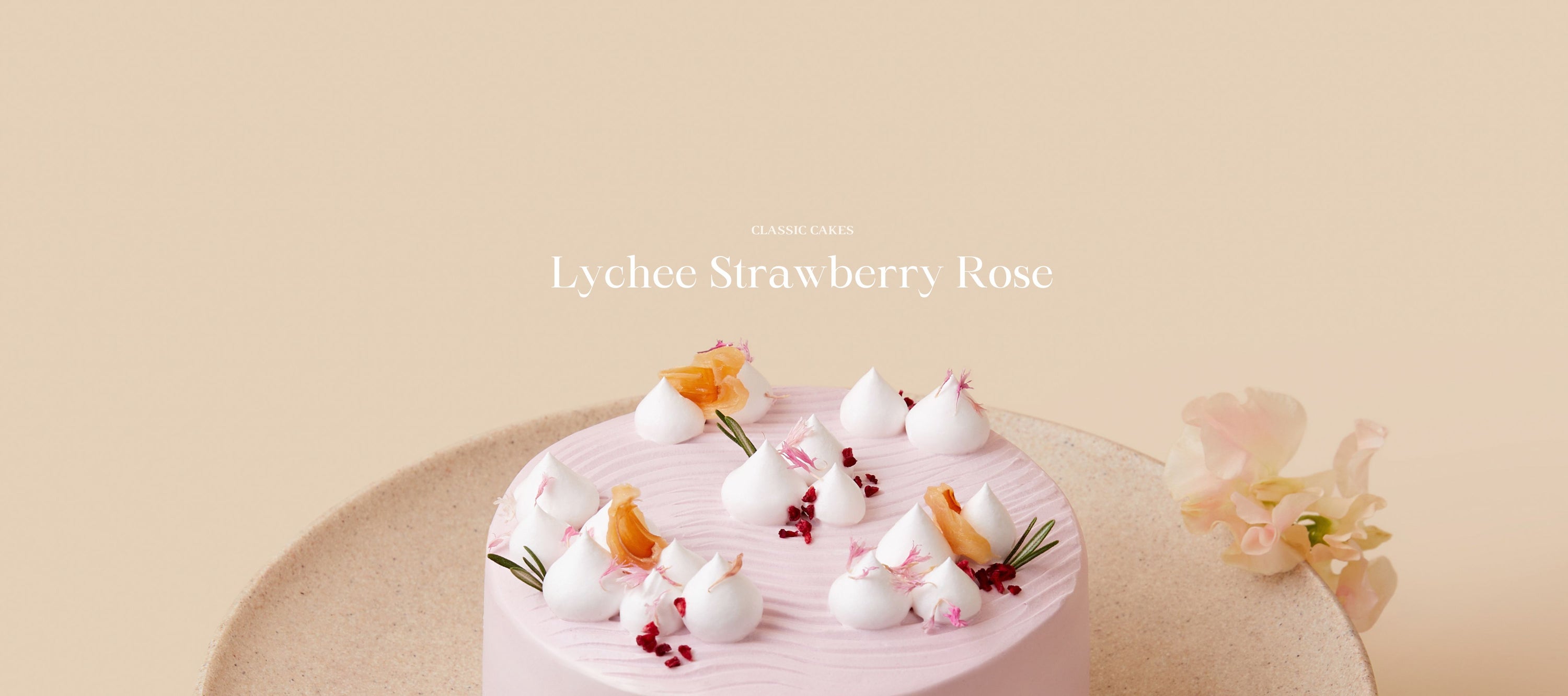 Lychee Strawberry Rose - Classic Cakes Banner