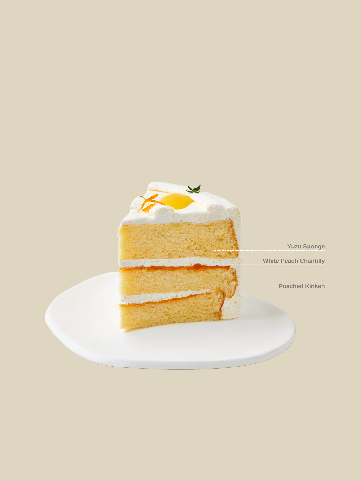 White Peach Kinkan Fresh Cream Cake | Fieldnotes Singapore
