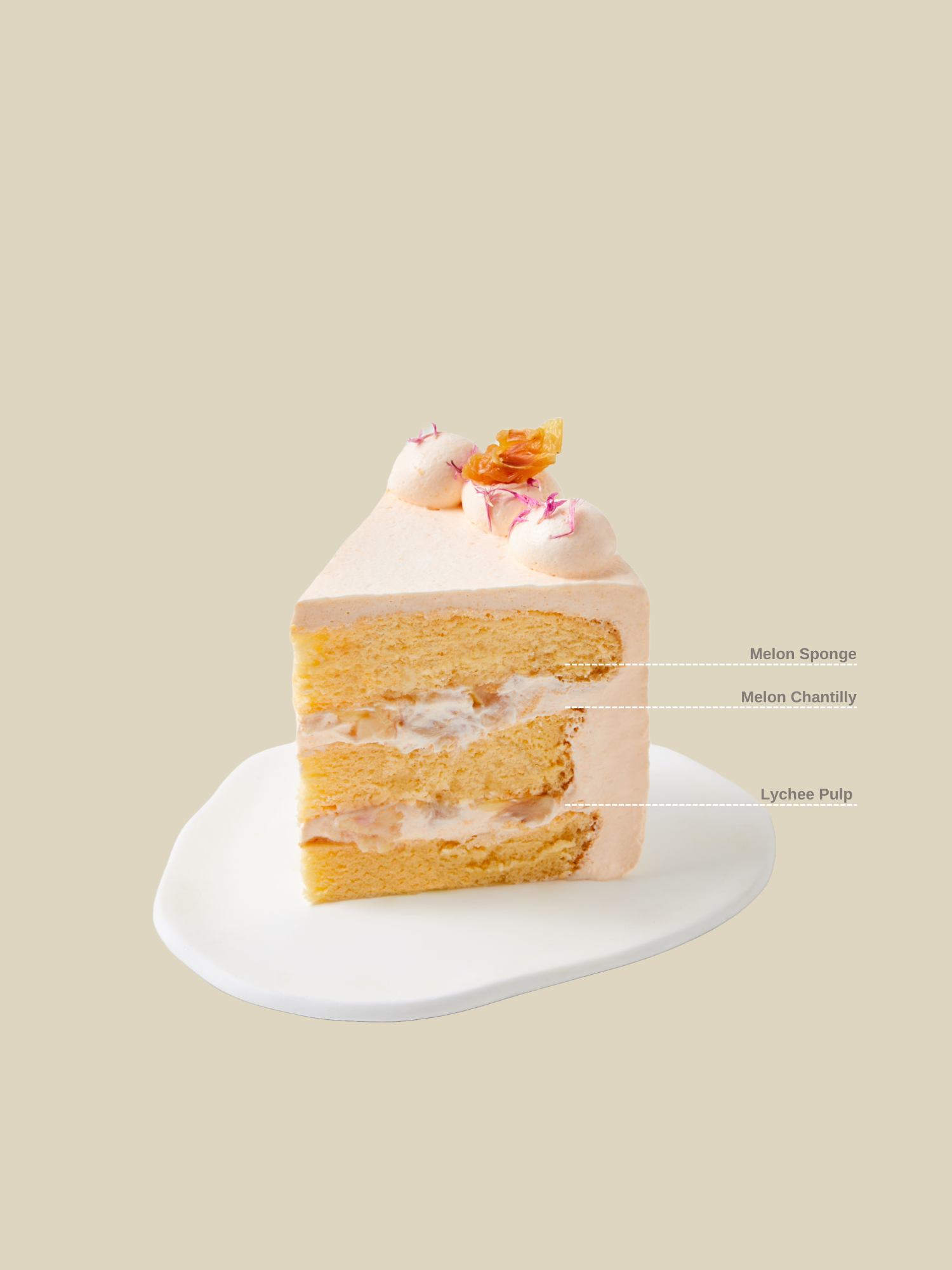 Melon Lychee Fresh Cream Cake | Fieldnotes Singapore