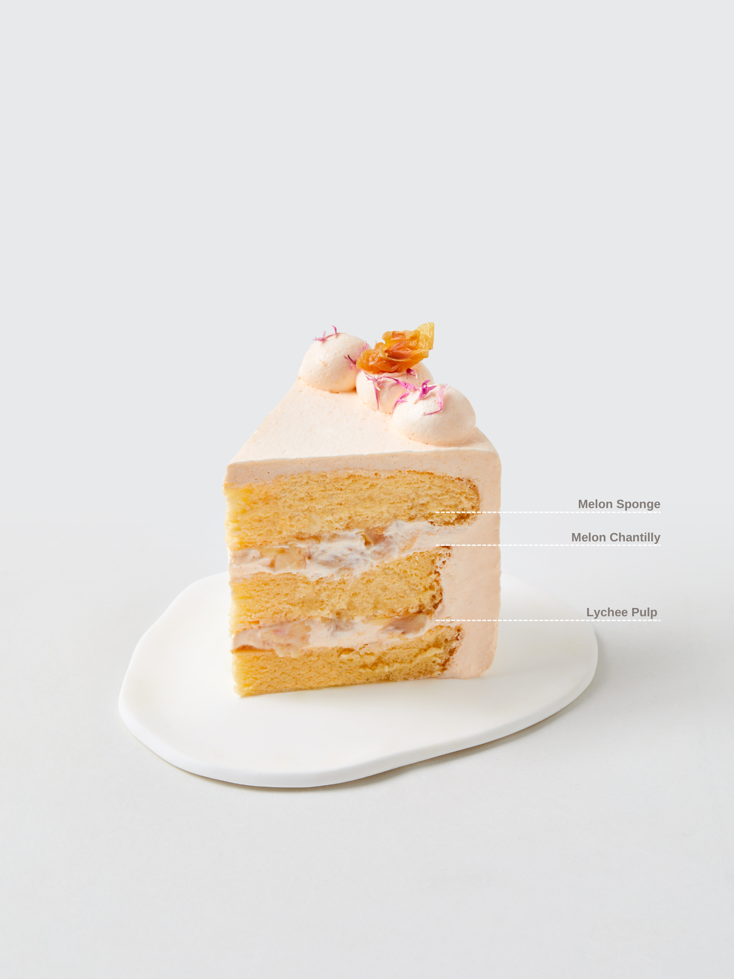 Melon Lychee Fresh Cream Cake | Fieldnotes Singapore