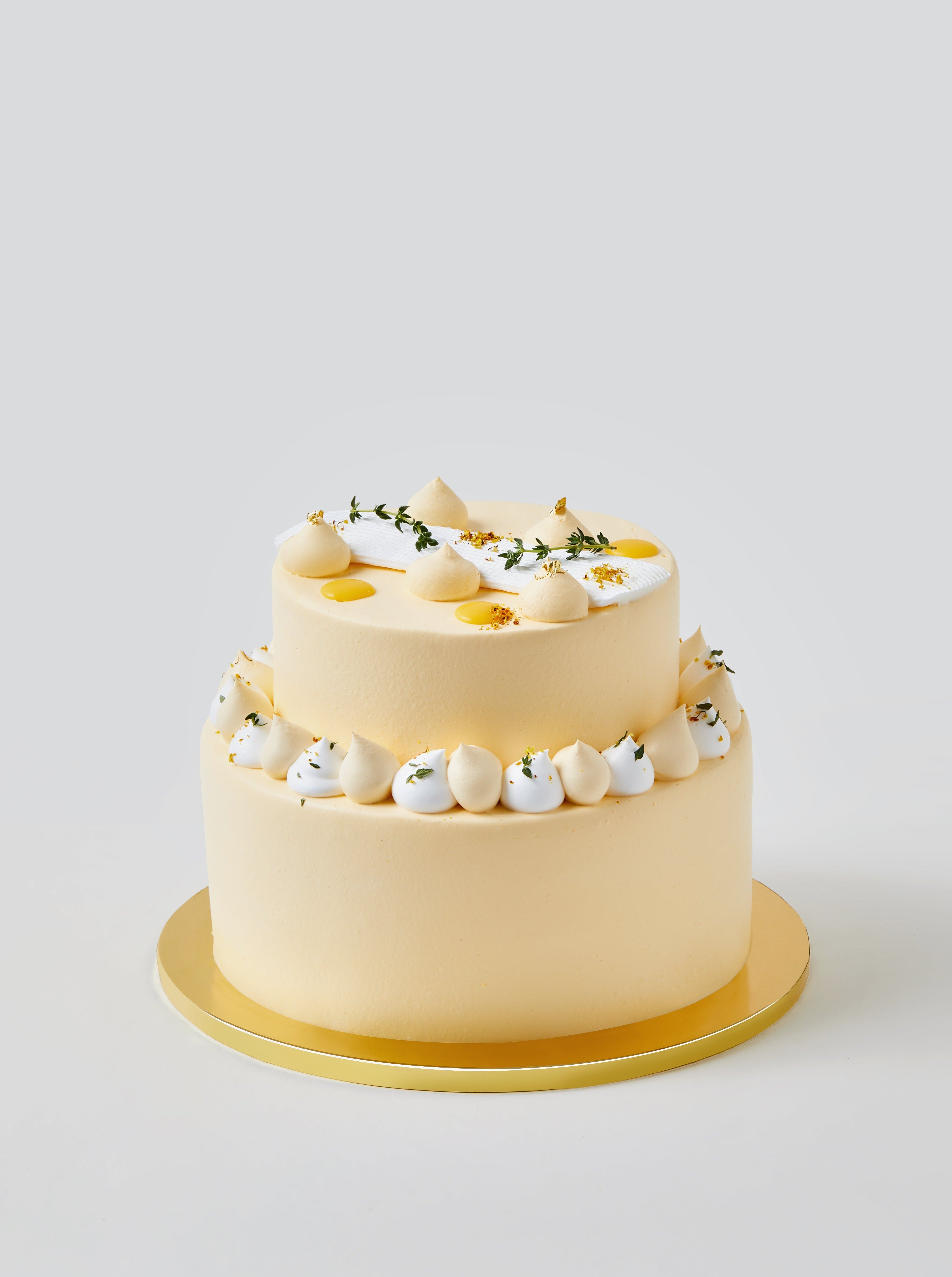 Mango Yuzu Two Tier Cake