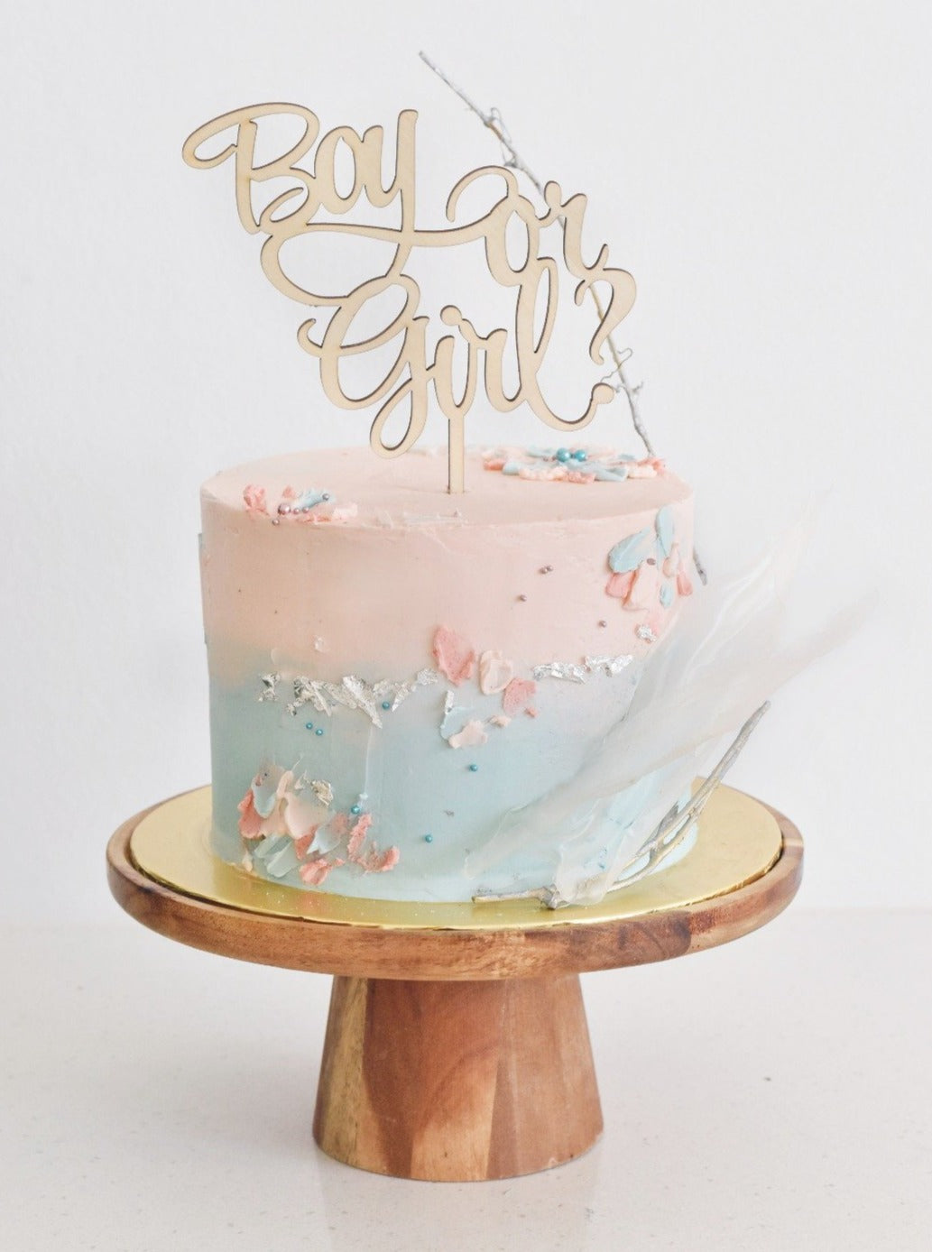 Baby-To-Be Gender Reveal Cake | Zee & Elle Singapore
