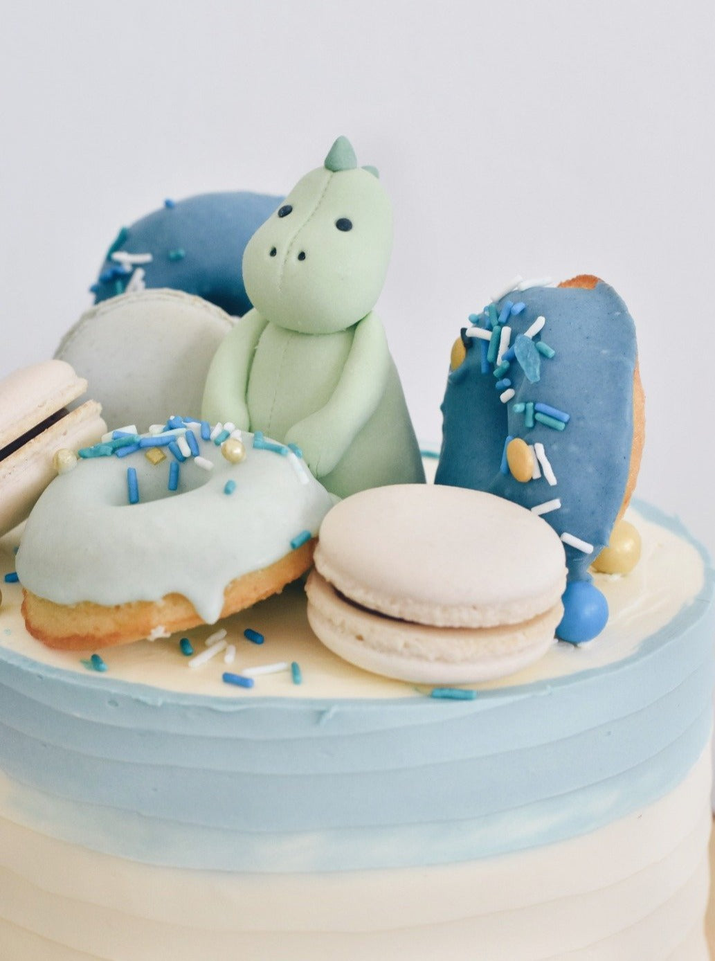 Blue Dino Wonderland Cake | Zee & Elle Singapore