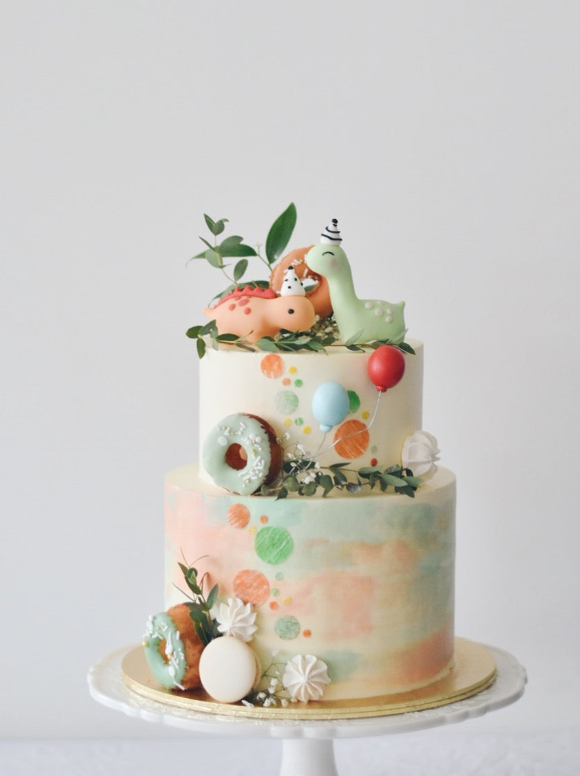 Online Party Dinosaur Confetti Cake  | Cakes. Sweets. Dessert Bars- Zee & Elle