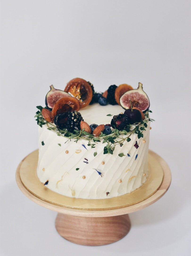 Customised Online Rustic Fruit Wreath Birthday Cake - Cakes. Sweets. Dessert Bars- Zee & Elle