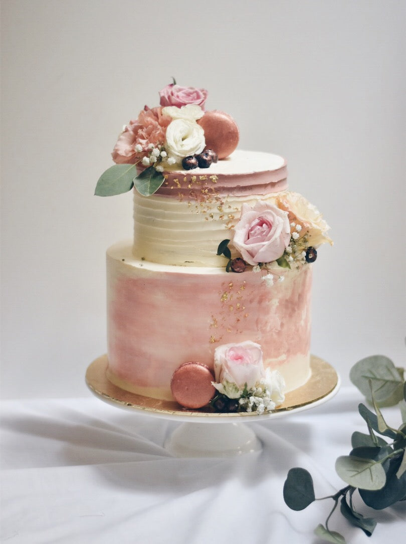 Customised Online Rose Gold Garden Birthday Cake - Cakes. Sweets. Dessert Bars- Zee & Elle