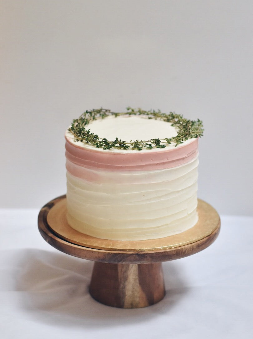 Customised Online Thyme Swirl White Birthday Cake - Cakes. Sweets. Dessert Bars- Zee & Elle